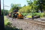 Lifting the Rail and Removing Ties.  